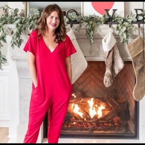 Smash + Tess red Sunday romper in Jilly Red - size xs